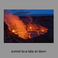 summit lava lake at dawn